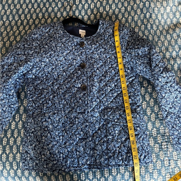 J. Crew Blue Ditsy Floral Quilted Jacket (NWT) - Picture 10 of 10